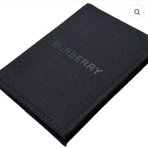 BURBERRY Black Passport Card holder